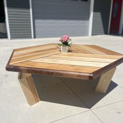 Handcrafted Modern Hexagon Coffee Table 