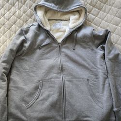 Men's Sherpa Lined Hoodie Size L NEW