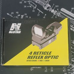 Red & Green Four Reticle Optic Weaver Mount-Black