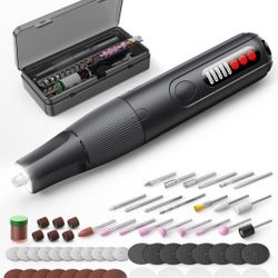 Cordless Rotary Tool, 8V Multi Tool with Auto-Lock Chuck & 5 Speed, 23,000RPM Rechargeable Engraver Kit with 62 Accessories, for Sanding, Polishing, D