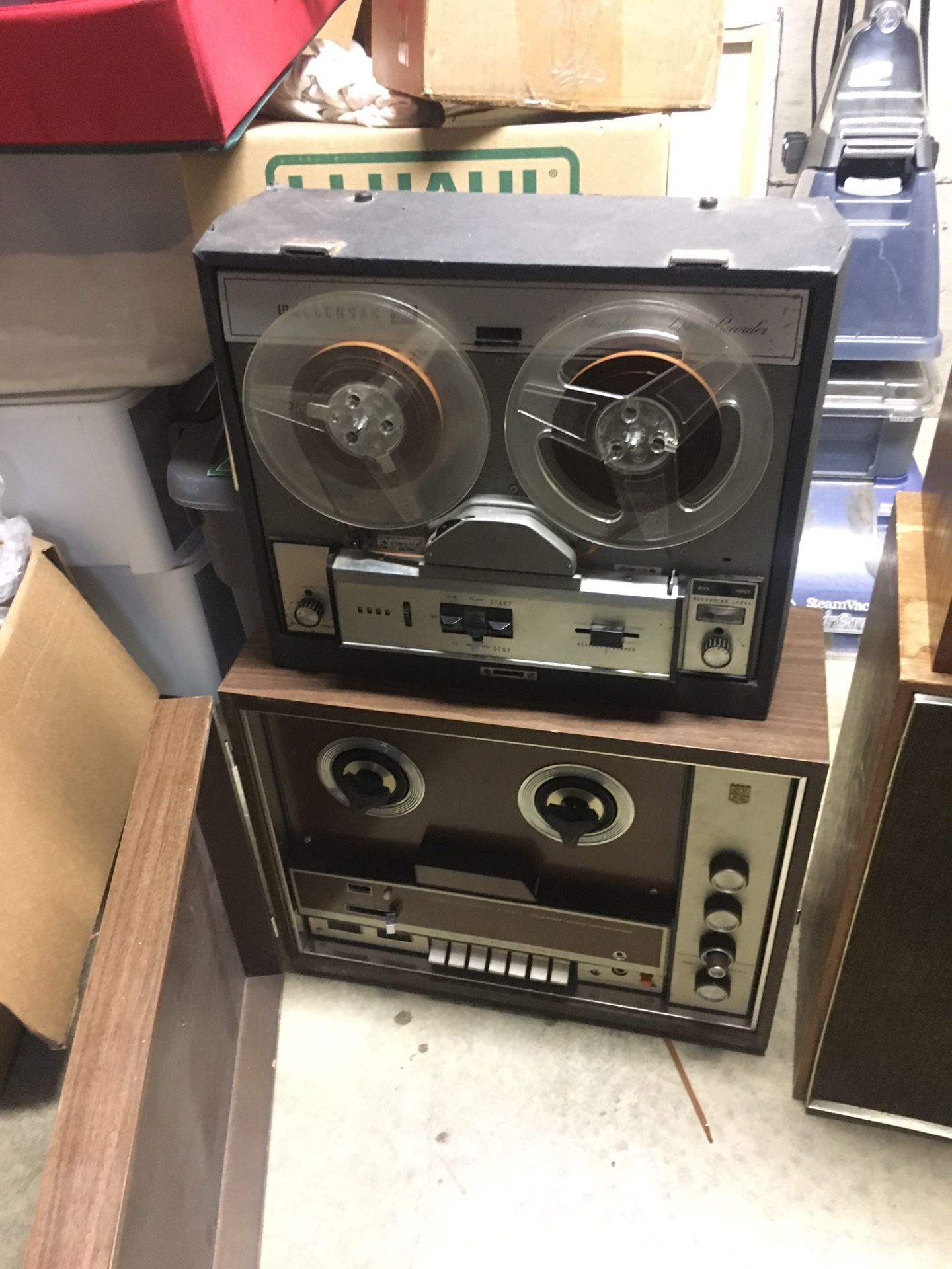 2 Old Reel To Reels - One Tube Powered + One Solid State