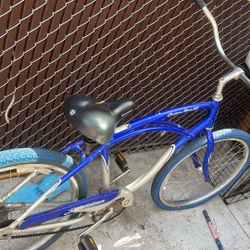 Blue Beach Cruiser Bike 