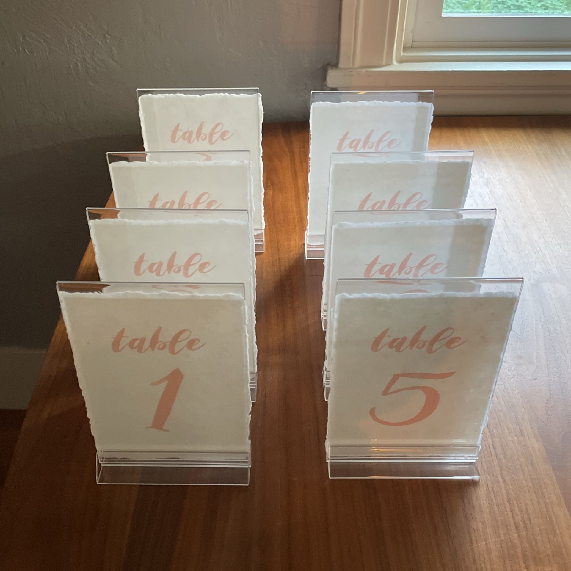 Table Number Signs