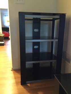 Glass TV Stand 4 Shelves