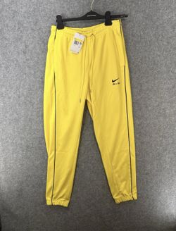 NWT Mens S Nike Air Jogger Poly Knit Yellow Strike Running Pants DQ4218-765 $90