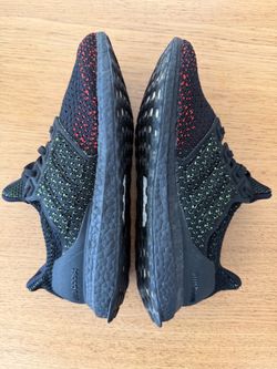 adidas UltraBoost Clima Primeknit Core Black Solar Red Men's Lace Up Sneaker
