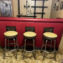 3 Vintage Barstools 