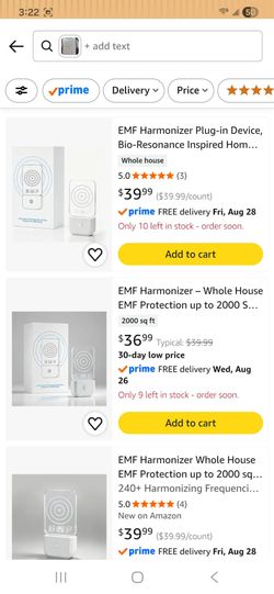 EMF Harmonizer Plug-in Device, Bio-Resonance Inspired Home & Travel Harmonizer, Covers up to 2000 Sq Ft Compact EMF Balancing Accessory for Bedroom, O