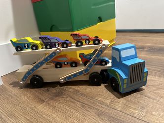Mellissa &Doug Kids' Mega Race-Car Carrier Toy