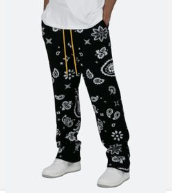 MNML Paisley Bandana Print Sweatpants XL