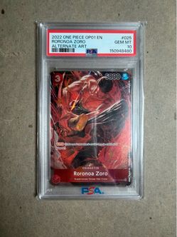 One Piece Card Game PSA 10 OP-01 Zoro
