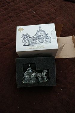 Wedding Coach Crystal Sculpture