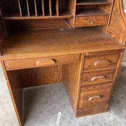 Oak Roll top Desk