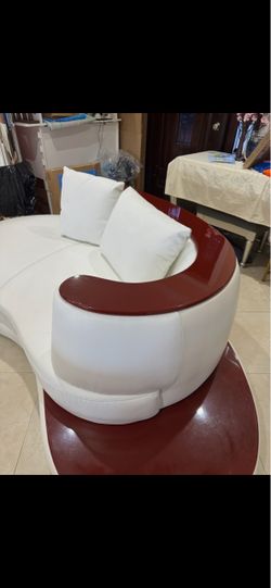 sofa curve genuine leather Italian