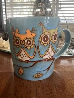 Great gathering Two Owls Blue Coffee Mug