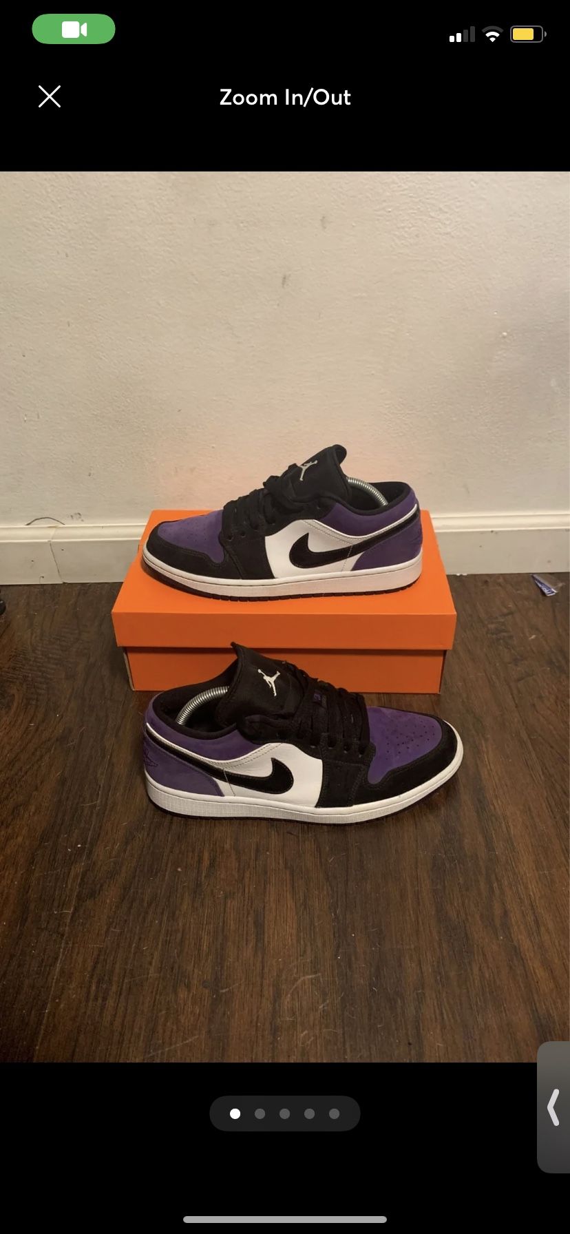 Jordan 1 Low Court Purple