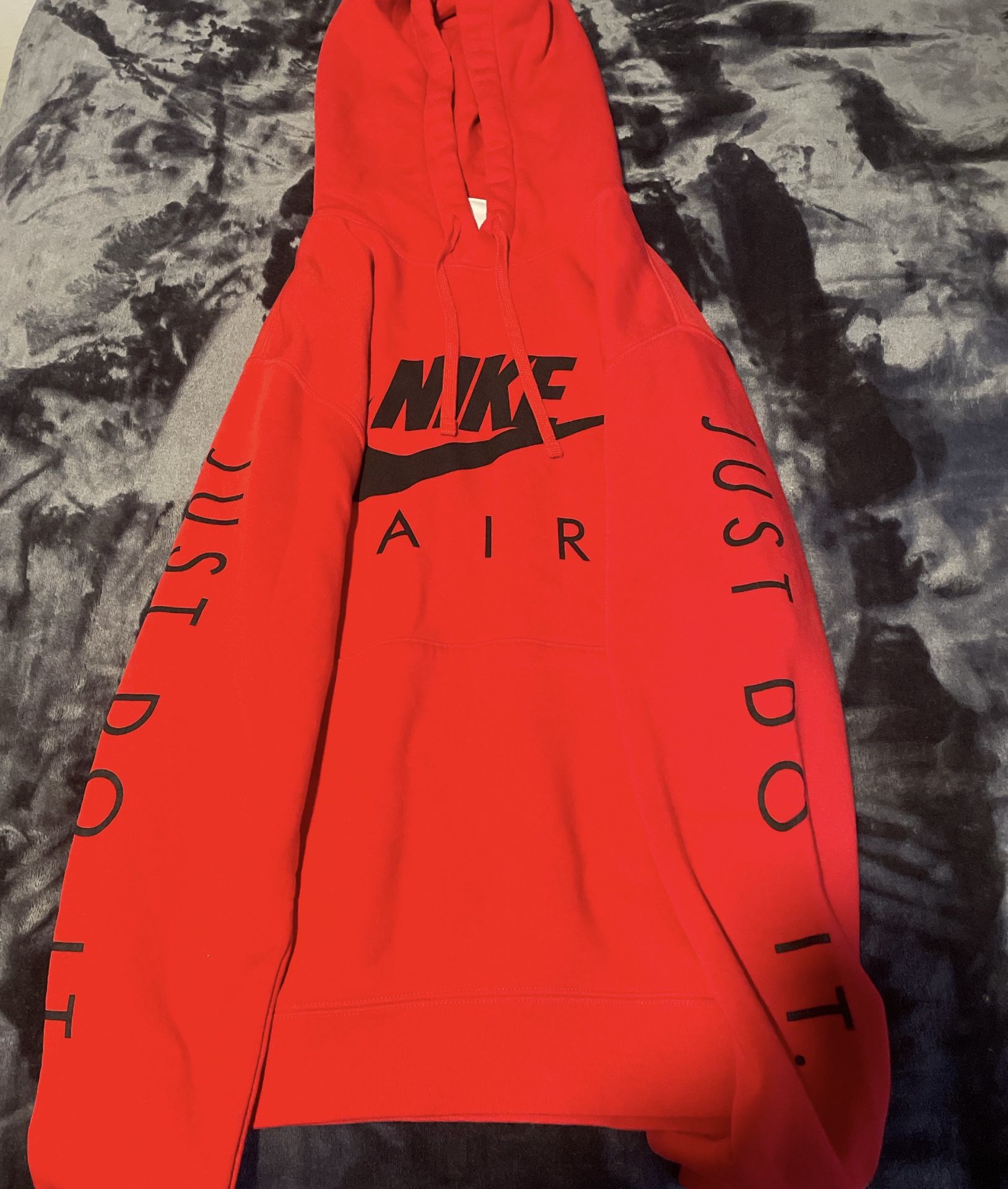 red and black nike air just do it hoodie