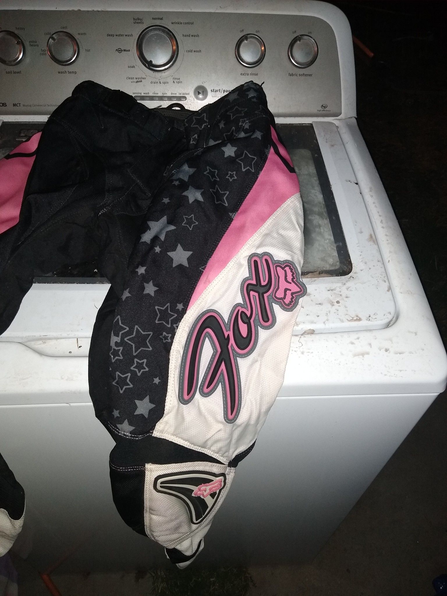 Fox and yamaha dirt bike riding pants