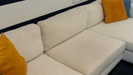Crate & Barrel Cream/White Couch