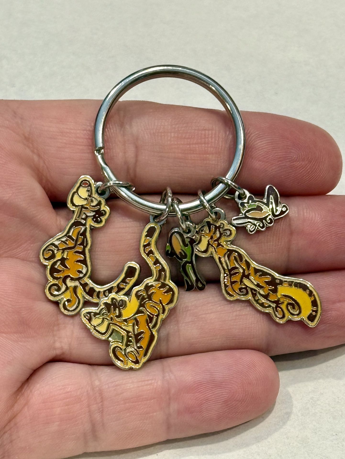 Authentic Disney Store Dangle Key Chain Winnie The Pooh TIGGER Frog Charms