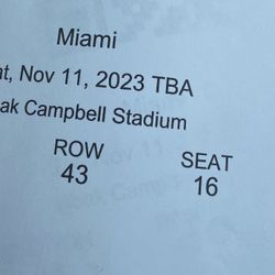 Florida State Vs Miami Tickets