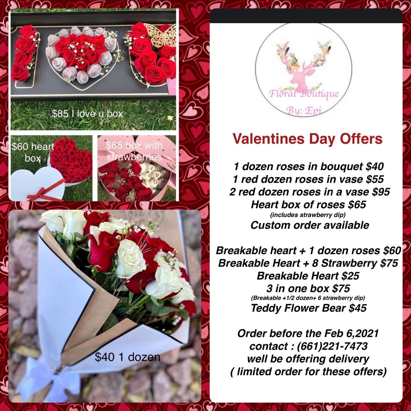 Valentines Sales End Feb 6,2021