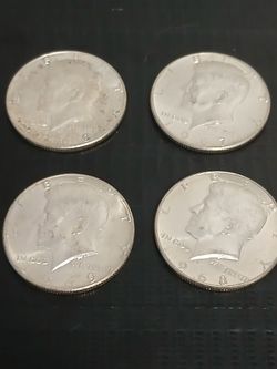 Kennedy Half Dollar 40 Percent Silver Coins Lot of 4