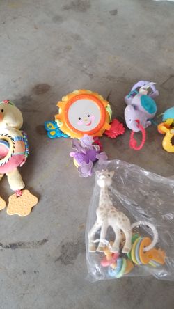 Stroller musical toys and teething toys