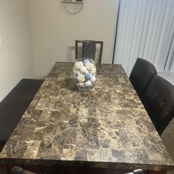 Dining Table-marble Stone Top