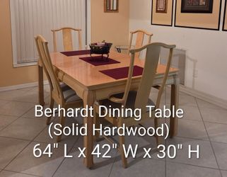 Hardwood Dining Set with 4 chairs