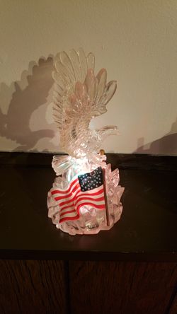 Multi colored eagle figure