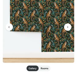 Peel and Stick Wallpaper Spoonflower Tiger and Peacock Exclusive Artist Design 3 Rolls 2’ x 9’