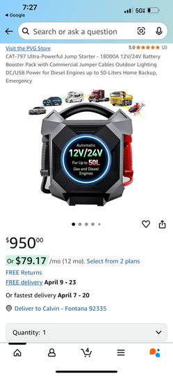 Smart Jump Starter 12v / 24v 