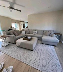 Lovely Sectional ottoman couch