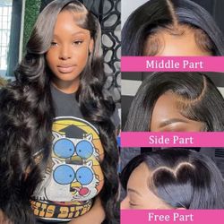 32inch Lace Front Wig Body Wave Human Hair 13x4 Frontal Wig 4x4 Lace Closure Wig