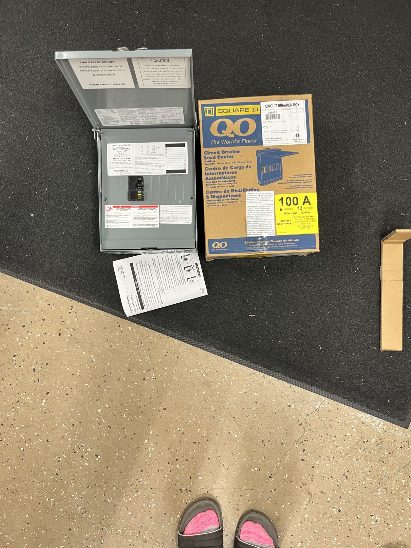 Square D 100 Amp Breaker Box and 50 Amp Breaker