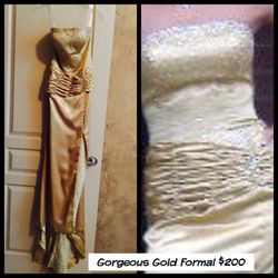 Gold formal dress
