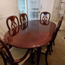  Wooden Dining Table w/6 Wooden Chairs(NEGOTIABLE)