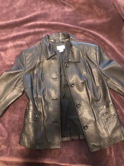Black leather jacket