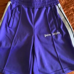 Palm Angels Mens Purple Shorts Size Medium