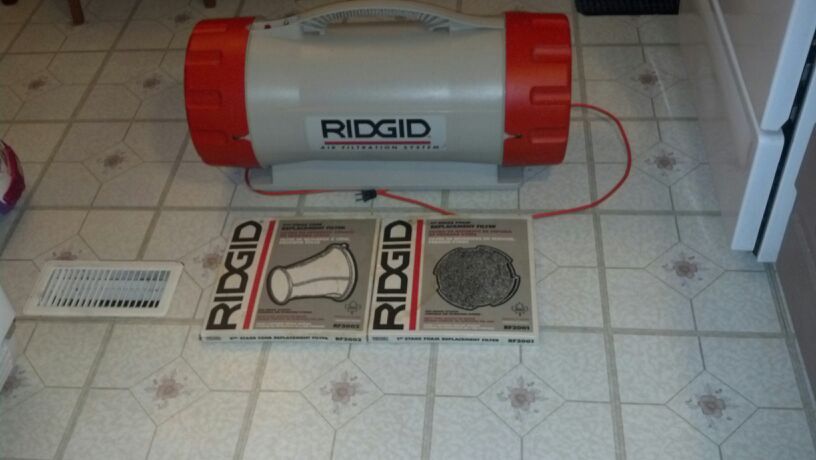Ridgid 2 stage portable air filtration system