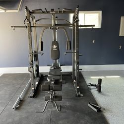 Vesta Fitness Smith Machine 1001 w/Bench Attachment | 230lb Bumpers Olympic Weights | 7ft Olympic Bar | Fitness | Gym Equipment | FREE DELIVERY 🚚 