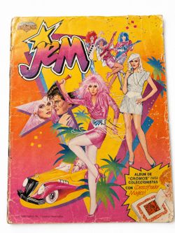 Rare Vintage 1987 Jem and the Holograms Sticker Album Mexican Edition Hasbro Editorial Cedros