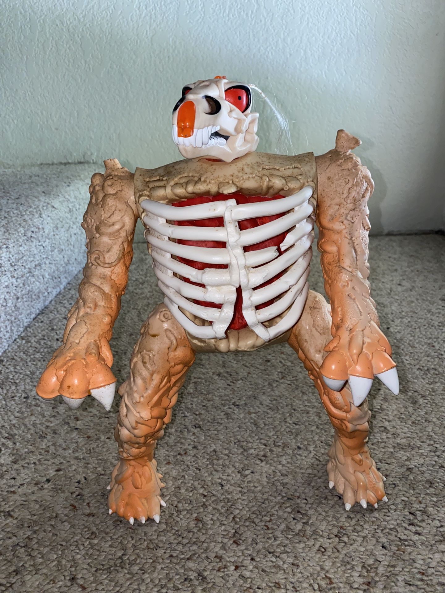 Vintage 1986 Hasbro Inhumanoids D'Compose Decompose Action Figure Works Light Wear