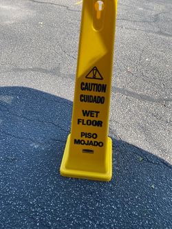 Wet floor signs retails for over$80.00