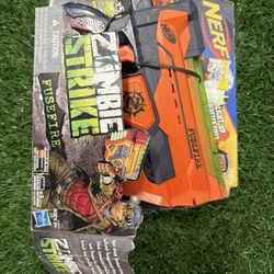 NERF Gun Zombie Strike FuseFire Light Blaster Glow In The Dark 5 Discs Ages 8+