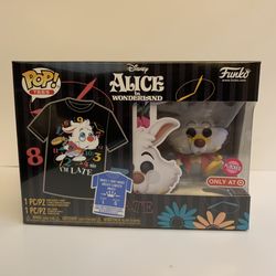 Funko POP LARGE Tee! Alice in Wonderland- White Rabbit Flocked Target Exclusive
