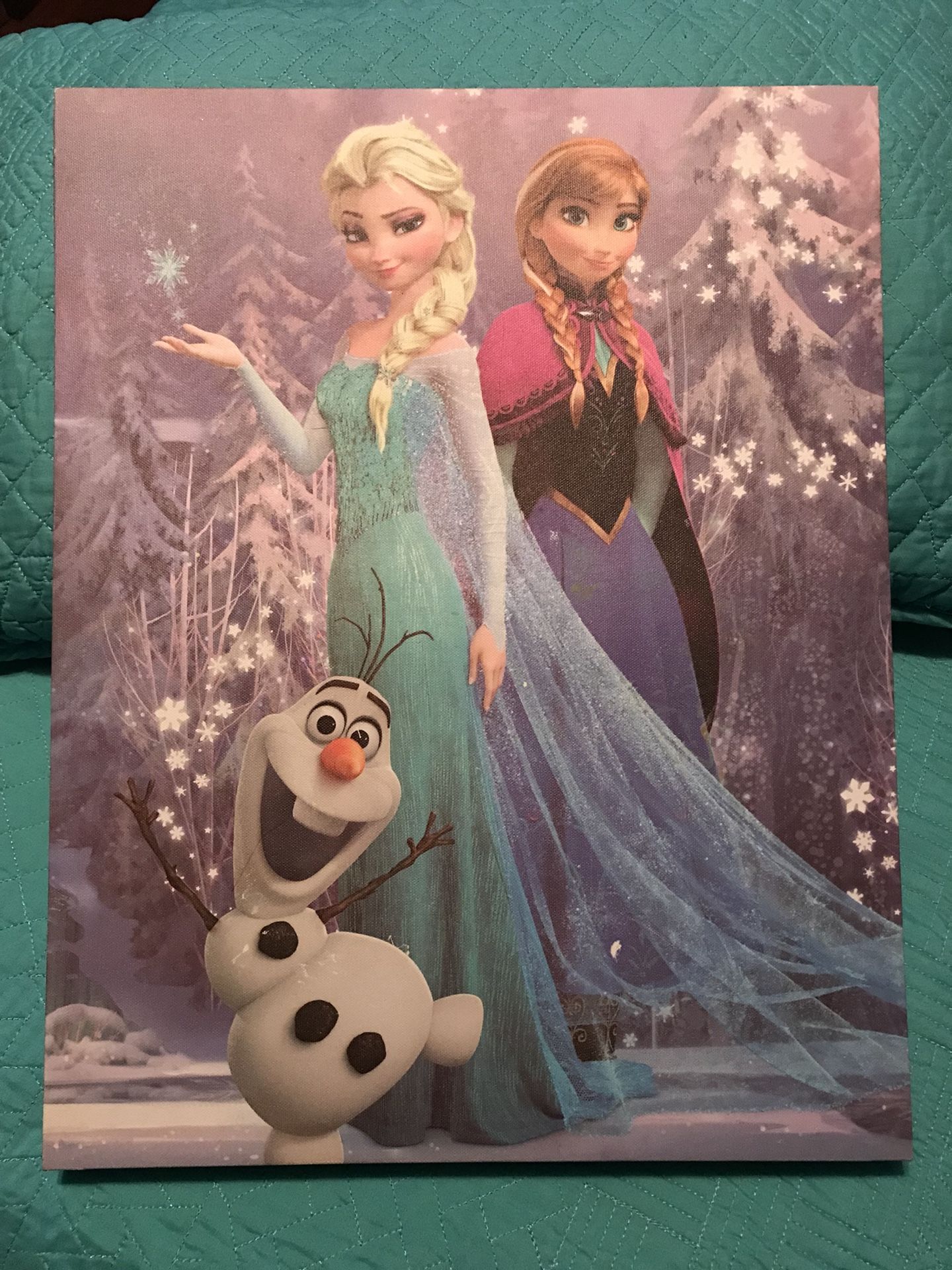 Disney FROZEN Anna Elsa Wall Art canvas 15" x 19"
