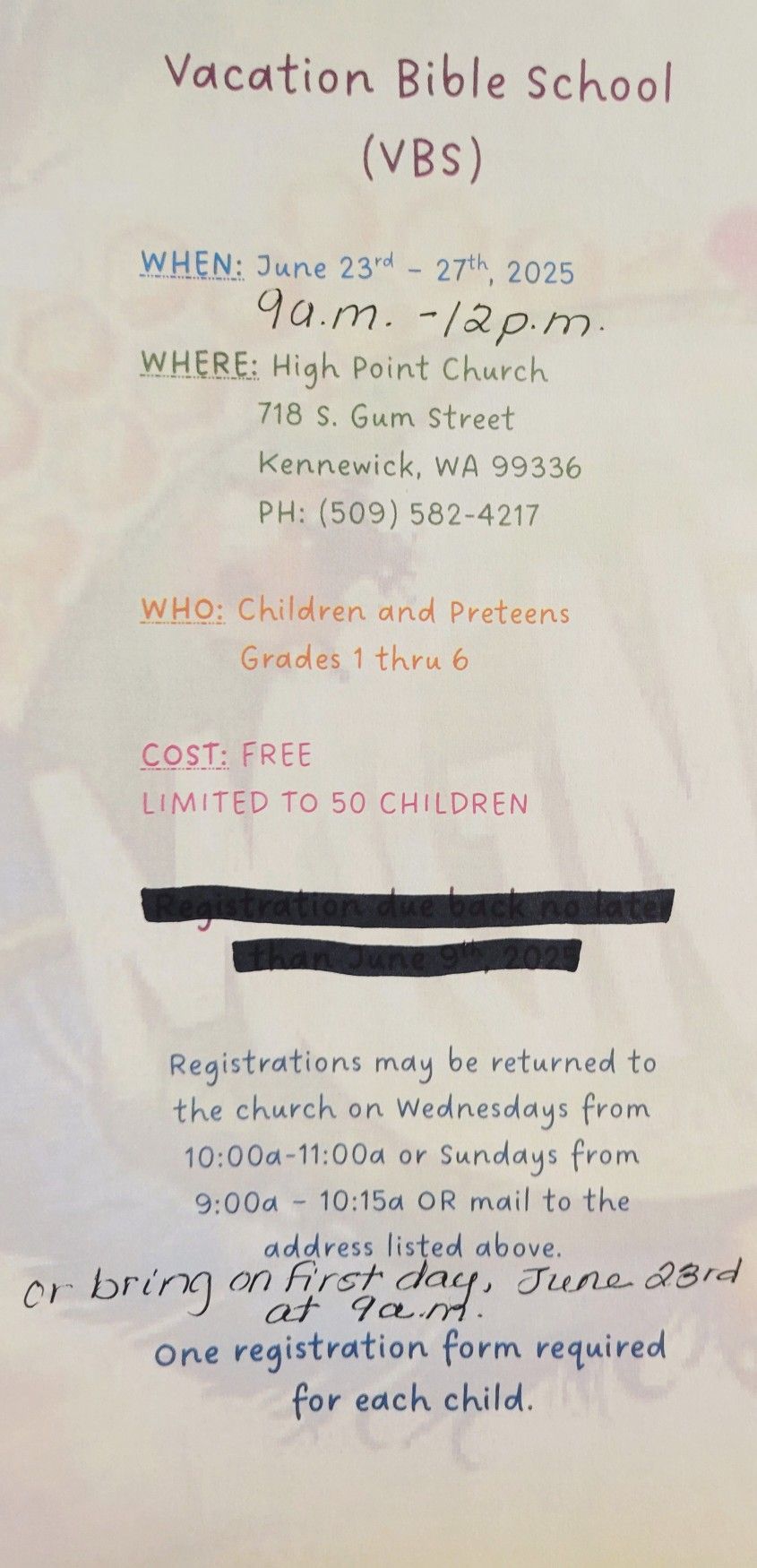 Vacation Bible School