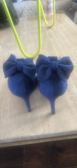 Blue high heels